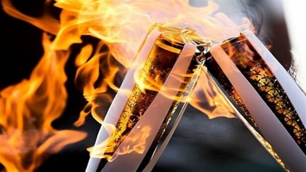 روشن شدن مشعل المپیک توکیو