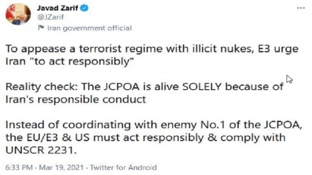 Zarif: Avrupa troykası BERCAM’a karşı sorumlu davransın