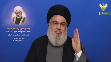 دبیرکل حزب‌الله: آمریکا در مرحله افول قرار گرفته است 