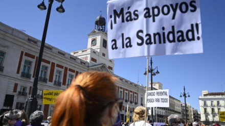 Protesta a Madrid per politiche sanitarie + FOTO