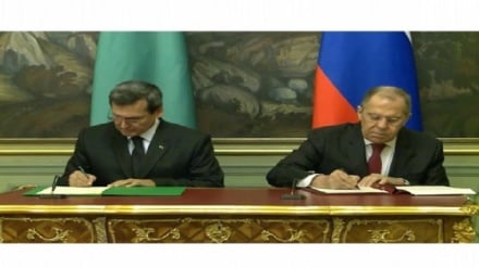 TÜRKMENISTANYŇ WE RUSSIÝA FEDERASIÝASYNYŇ DAŞARY IŞLER MINISTRLERINIŇ DUŞUŞYGY