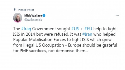 欧州議会議員、「イランは米と違い、ISISとの戦いでイラクを助けた」