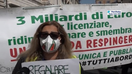 Radio Italia IRIB: Alitalia, lavoratori protestano in piazza Venezia a Roma (VIDEO)