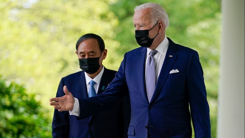 日本の菅首相とバイデン米大統領