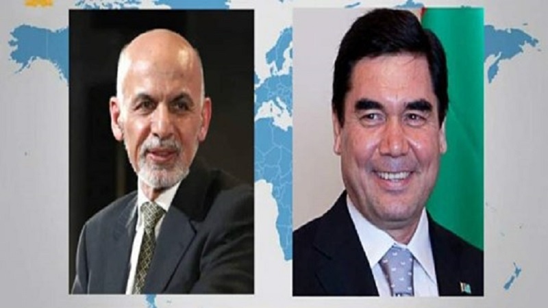گفتگوی روسای جمهور افغانستان و ترکمنستان درباره اجرای پروژه‌های مشترک