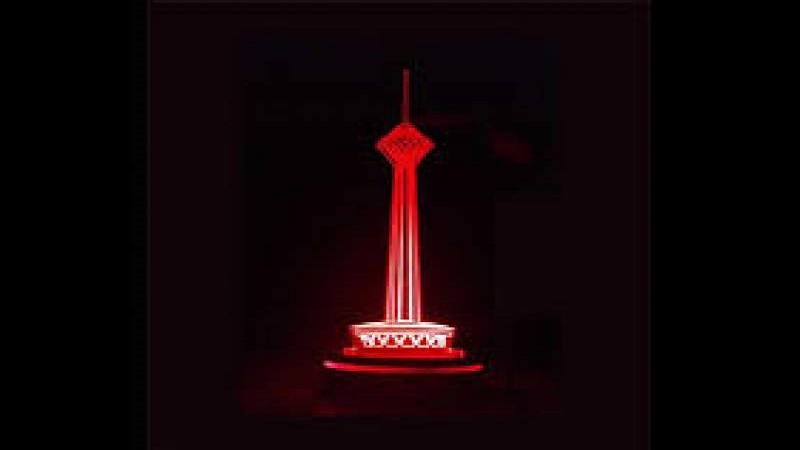 چراغ های برج میلاد تهران به یاد بیماران هموفیلی قرمز شد