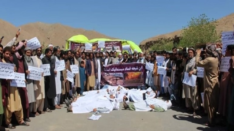 ادامه اعتراض متضرران آتش‌سوزی گمرک اسلام‌قلعه افغانستان