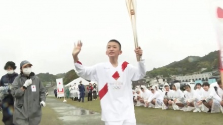 香川県内でオリンピック聖火リレーが実施