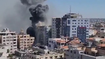 جنگنده های رژیم صهیونیستی محل استقرار خبرنگاران خارجی در غزه را منهدم کردند