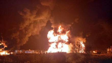 阿富汗首都喀布尔北部一个加油站发生大火，导致该市部分地区停电