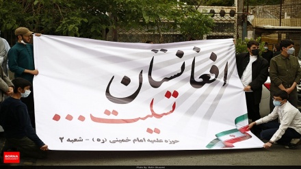 تجمع مردمی در مقابل سفارت افغانستان در تهران+ویدئو