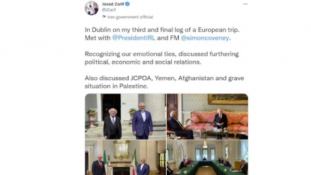 イラン外相がアイルランド大統領・外相と会談、核合意や西アジア情勢めぐり意見交換