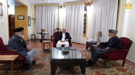 صلح افغانستان محور دیدار اشرف غنی با حامدکرزی و گلبدین حکمتیار
