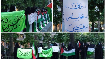 留学生を含むテヘラン大の学生らが、イスラエルのガザ攻撃を非難する集会を開催