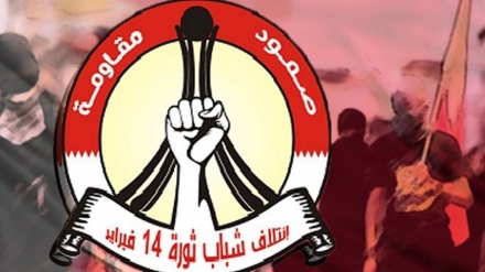 Deklarata e lëvizjes Rinia Revolucionare e Bahrejnit 14 Shkurti që dënon vendosjen e flamurit homoseksual në ambasadën amerikane
