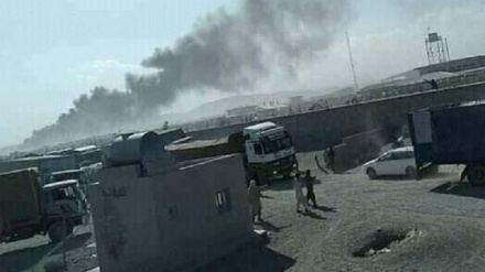  مهار آتش سوزی در گمرک مرزی افغانستان با ایران 