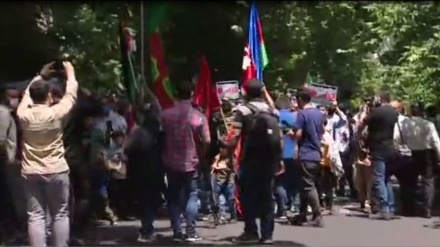 Eýrandaky Azerbaýjan Respublikasynyň ýaşaýjylary sionist režimiň jenaýatlaryny ýazgardylar