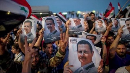 シリア全土で、アサド大統領の再選を祝賀