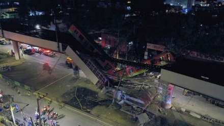 メキシコ首都で高架線路の崩落により列車が落下、多数が死傷