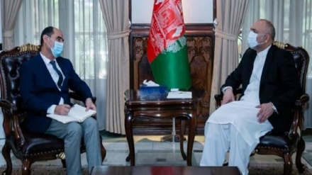 دیدار محمد حنیف اتمر با سفیر تاجیکستان در کابل