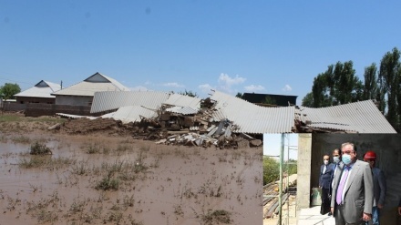 بازدید رحمان از محل ساخت خانه های جدید برای سیل زدگان ناحیه جامی