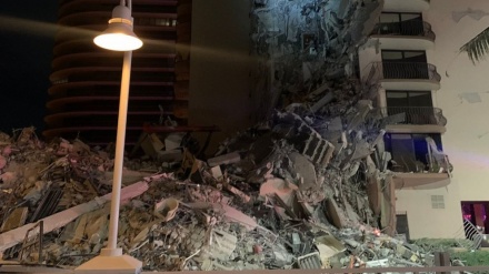 ساختمان چند طبقه در فلوریدا آمریکا فرو ریخت + فیلم