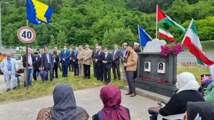 مراسم بزرگداشت اولین شهید ایرانی در بوسنی و هرزگوین+عکس