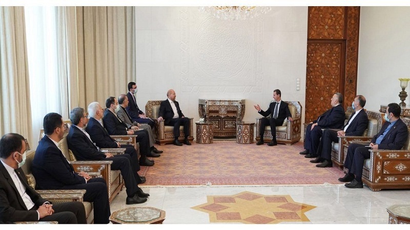 Pertemuan Presiden Suriah Bashar Assad dengan Ghalibaf di Damaskus