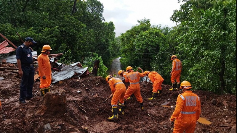インド北部で土砂崩れ