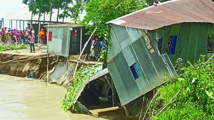 বাংলাদেশের উত্তরাঞ্চলে বড় বন্যার আশঙ্কা: ভাঙনে দিশেহারা নদীতীরের মানুষ 	