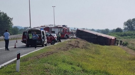 ۵۴ کشته و زخمی در حادثه واژگونی اتوبوس در کرواسی