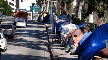 米ロサンゼルスのホームレスの数が大幅に増加