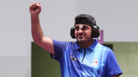 東京五輪・射撃男子エアピストルで、イラン選手が金メダル獲得