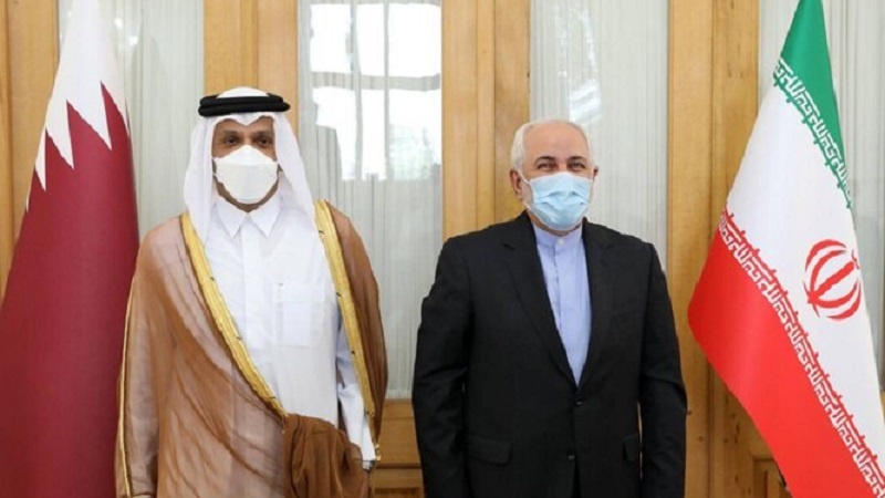 שר החוץ זריף נפגש עם עמיתו הקטארי בטהרן