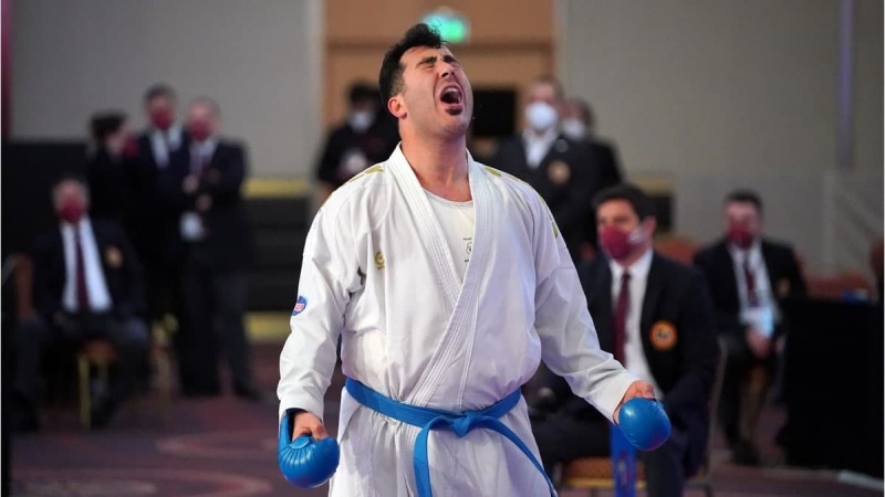 پیروزی کاراته کای ایرانی مقابل حریف آمریکایی در رقابت های \