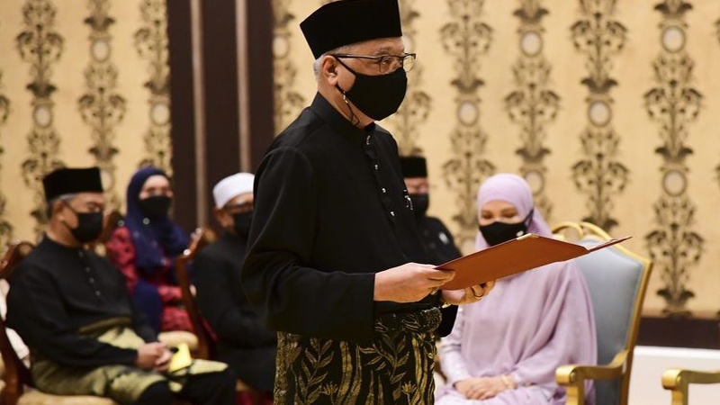 Pelantikan Ismail Sabri Yaakob di Istana Negara Malaysia.