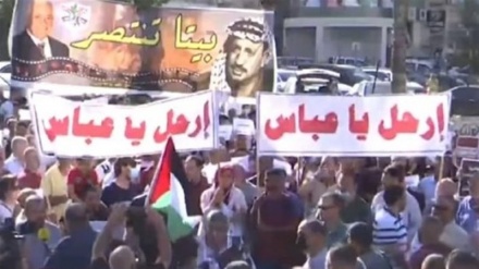 Protesta në Ramallah kundër Mahmud Abas