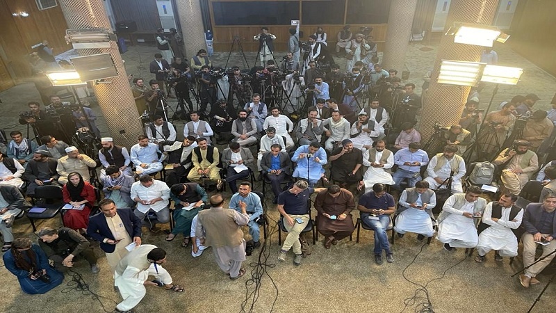 نشست خبری سخنگوی طالبان در کابل