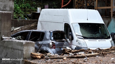 Rrëshqitja e dheut për shkak të reshjeve të mëdha të shiut në Itali