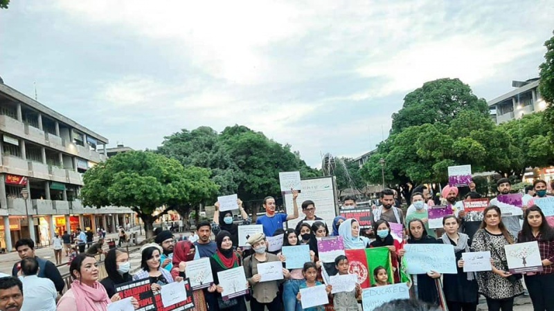 گردهمایی دانشجویان افغانستان در«چندی گر» هندوستان برای حمایت از حقوق زنان