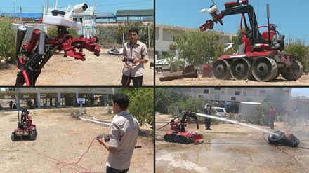 Insinyur Gaza Membuat Robot dari Bahan Bekas