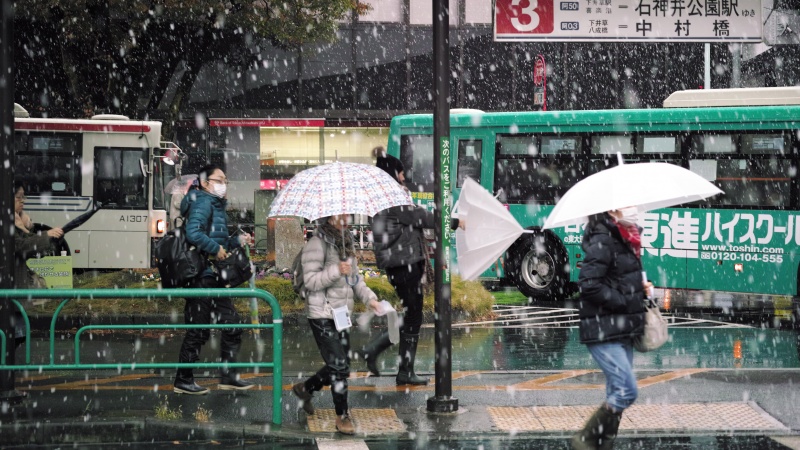 日本国内での初雪