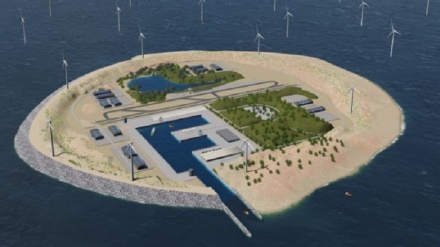 Realizzazione una centrale eolica in un'isola artificiale