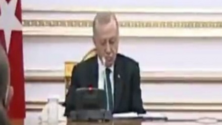 Ердоған баспасөз отырысында қалғып кетті