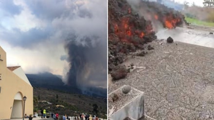 Eruzione alle Canarie, sospesi voli a La Palma per la cenere 