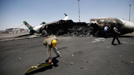 イエメン・サヌア空港が、サウジ主導アラブ連合により空爆