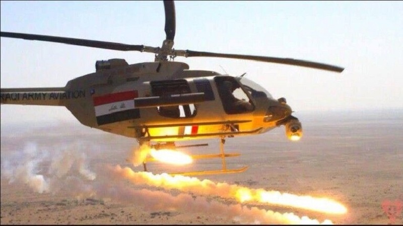 حمله بالگردهای ارتش عراق به پناهگاه های داعش