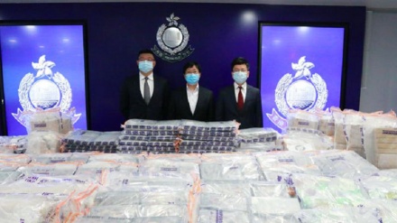 香港警方检获大批可卡因 市值约6亿港元