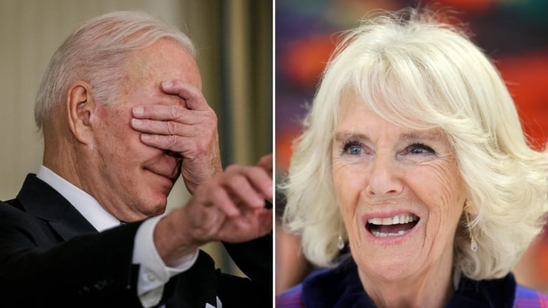 バイデン米大統領とチャールズ英皇太子の妻カミラ・パーカー・ボールズ后
