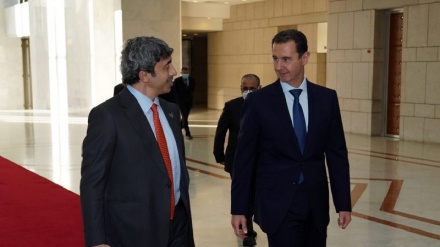 שר החוץ של איחוד האמירויות ביקר בסוריה ונפגש עם אסד